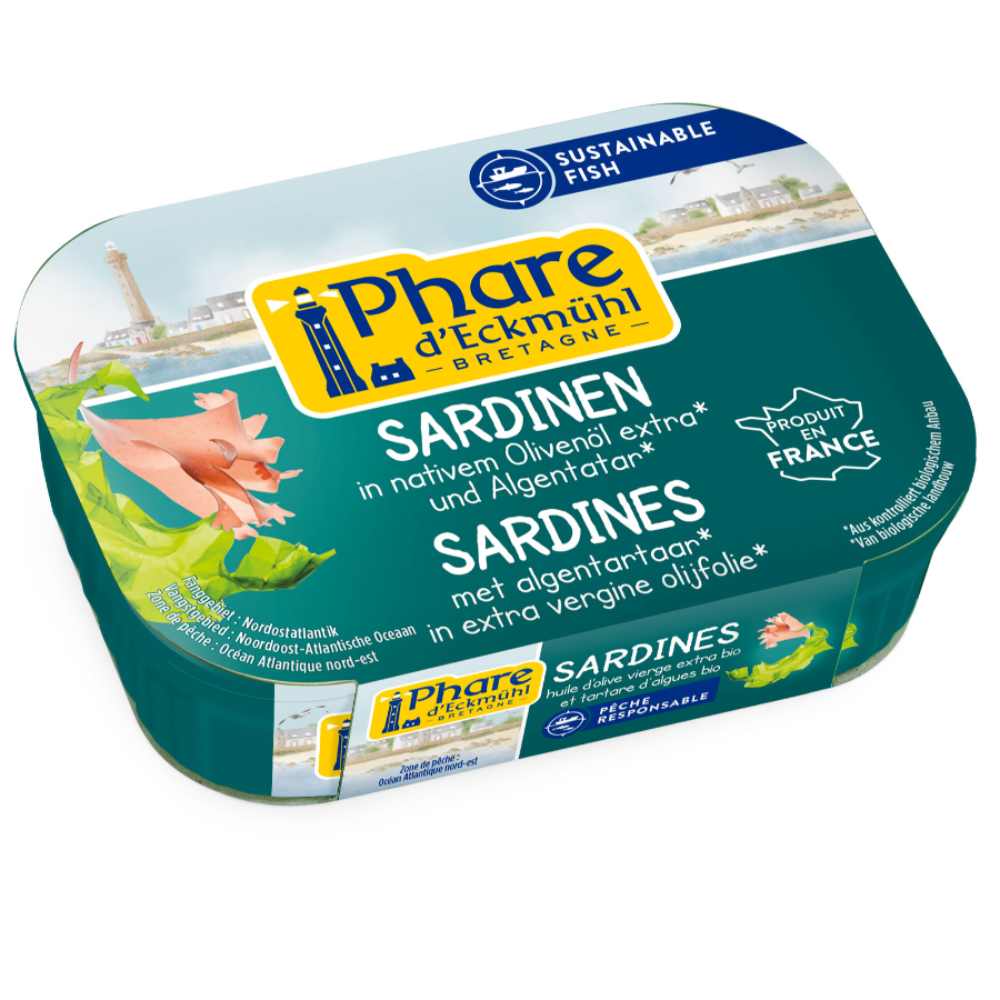 Bio Sardinen in Bio-Olivenöl & Bio-Algentatar