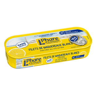 Filets de maquereaux pêche responsable marinés au citron bio (sans huile)