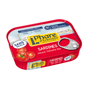 Sardines à la sauce tomate bio sans huile - Pêche responsable