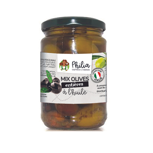 Mix d'Olives Entières a l'Huile Bio