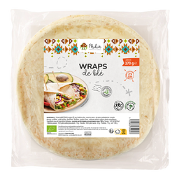 Tortillas wraps au blé bio - env 25cm - x6