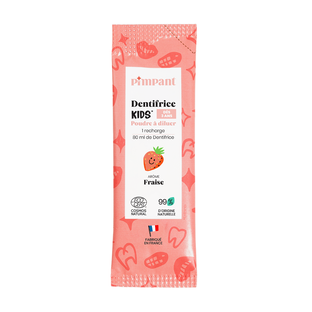 Stick recharge dentifrice fraise en poudre à diluer - avec fluor