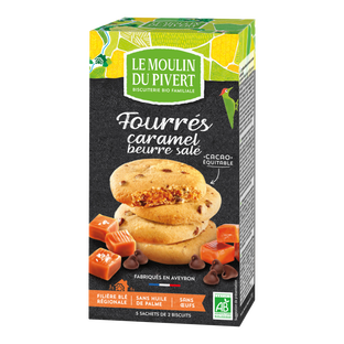 Cookies fourrés caramel beurre salé bio - 175g