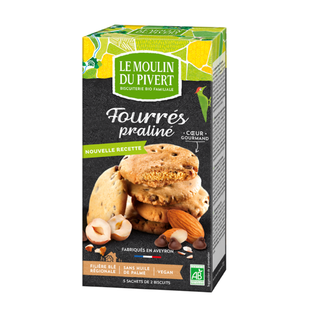 Cookies fourrés au praliné bio