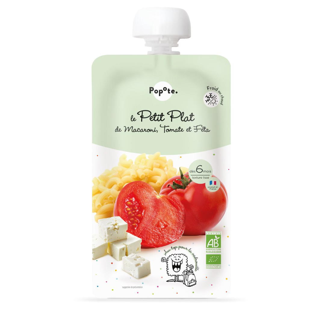 Le Petit Plat Macaroni Tomate Feta Bio - Dès 6mois