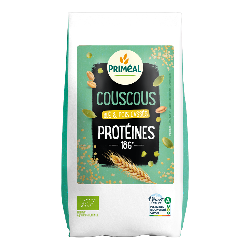 Couscous blé et pois cassés protéiné bio