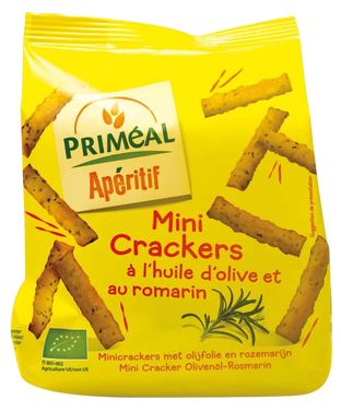 Mini crackers huile d'olive romarin bio 