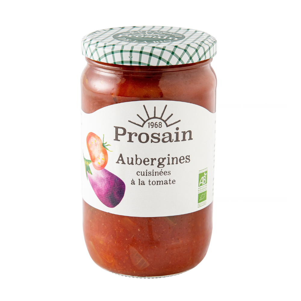 Aubergines cuisinées à la tomate bio