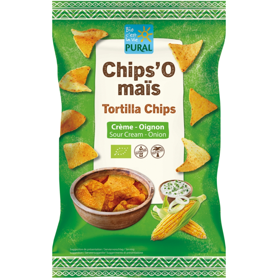 Bio Chips'O Mais Sour Cream-Onion, glutenfrei
