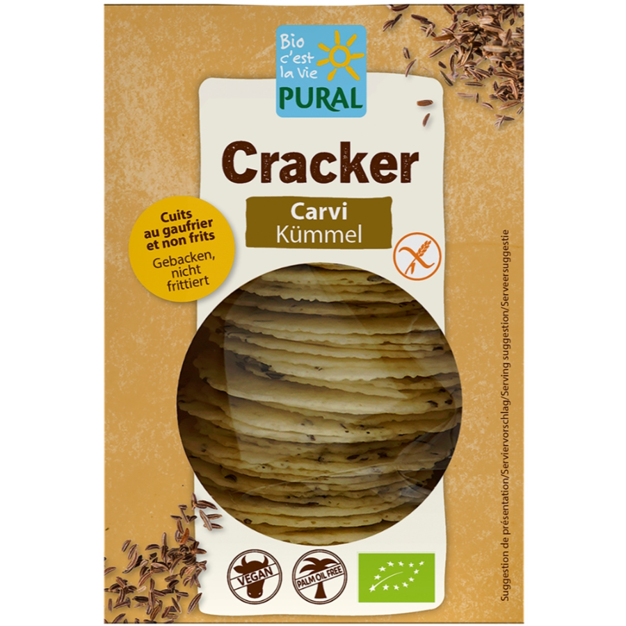 Bio Cracker Kümmel, glutenfrei