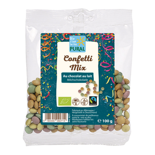 Bonbons confetti chocolat au lait bio