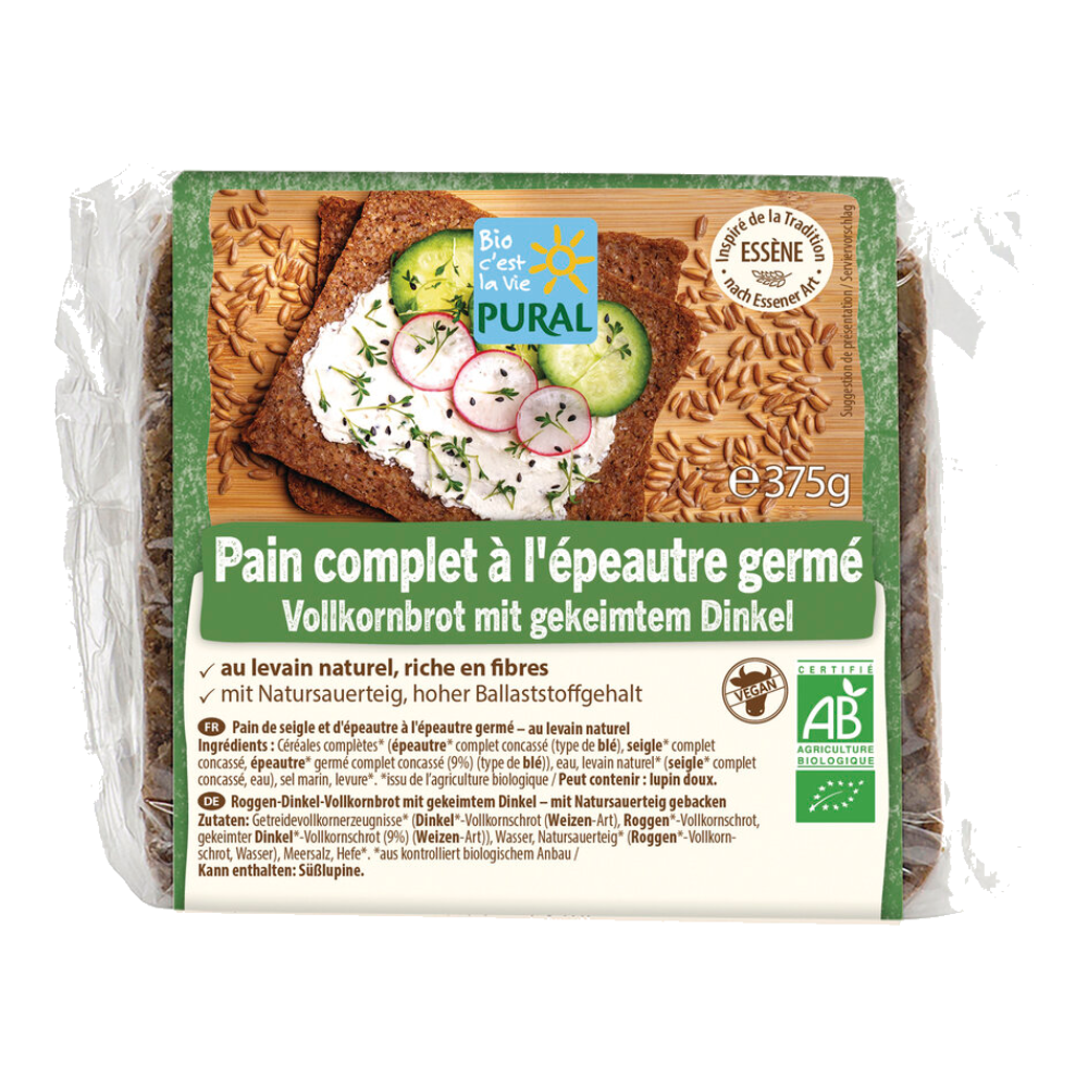 Pain complet à l'épeautre germé bio 