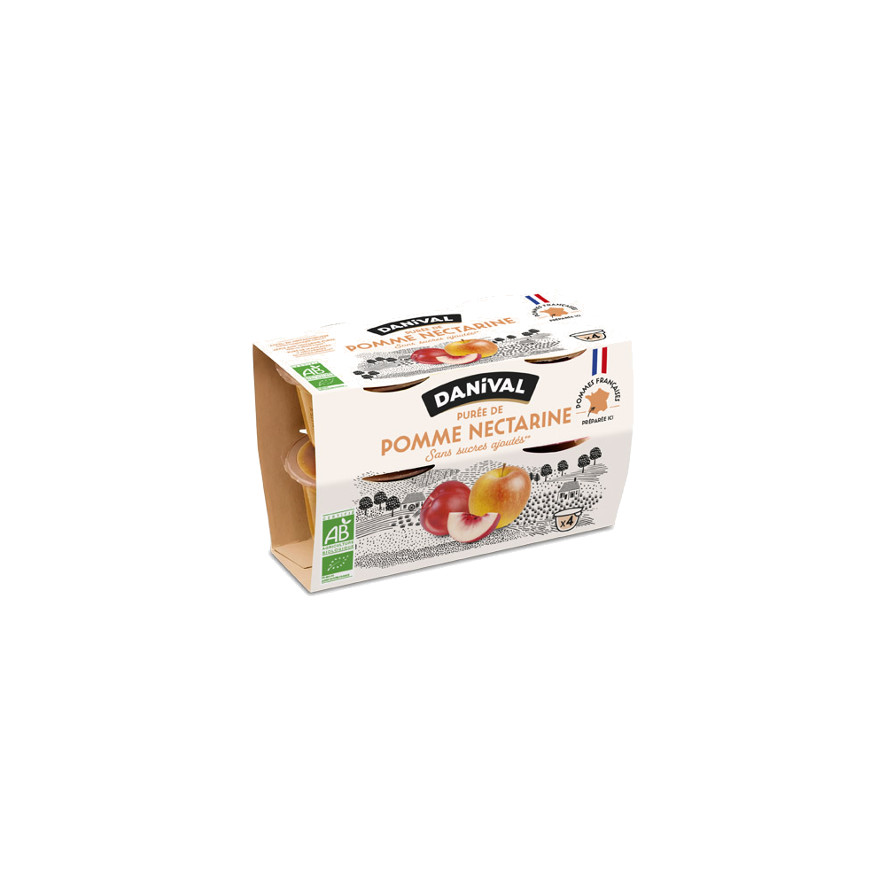 Purée pomme nectarine bio - 4x100g
