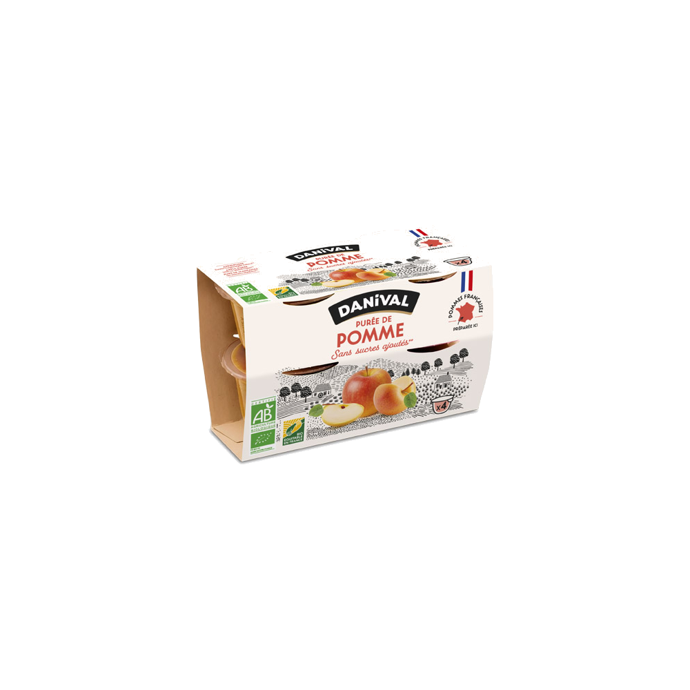 Purée pommes bio - 4x100g