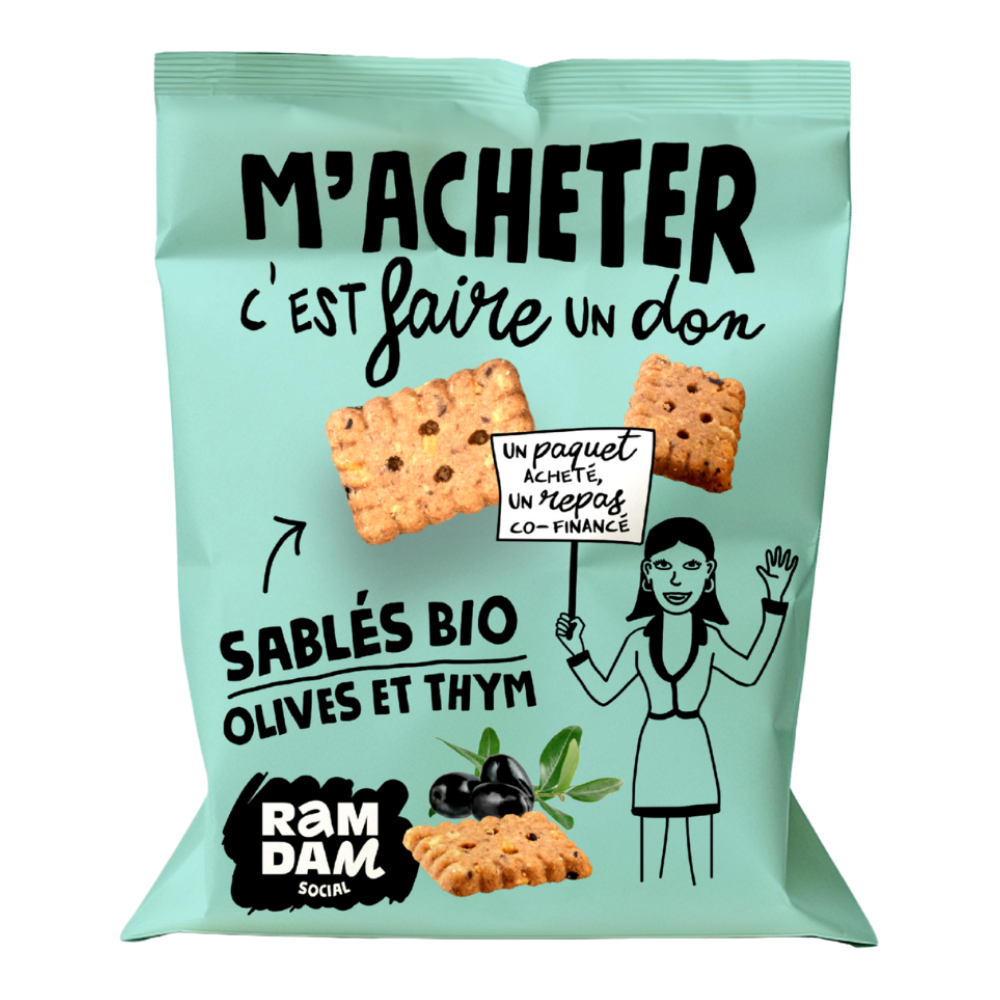 Sablés apéritifs olives et thym bio