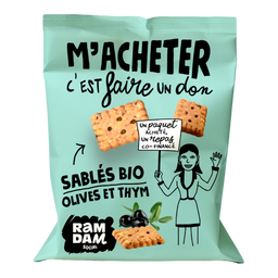 Sablés apéritifs olives et thym bio