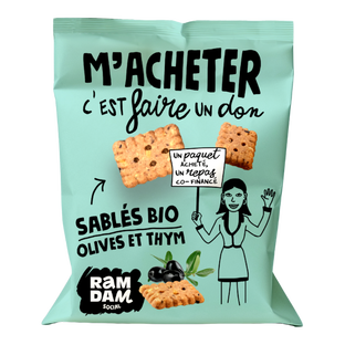 Sablés apéritifs olives et thym bio