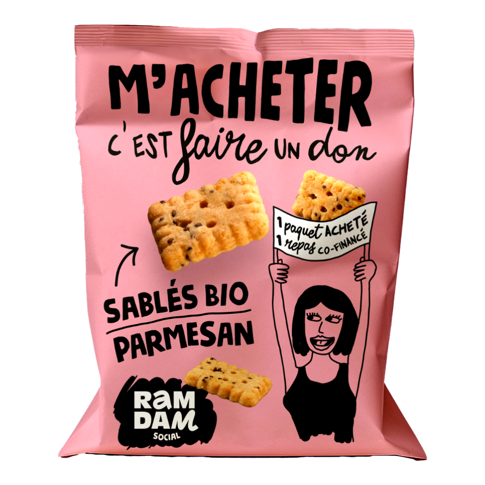 Sablés apéritifs parmesan et graines de chia bio