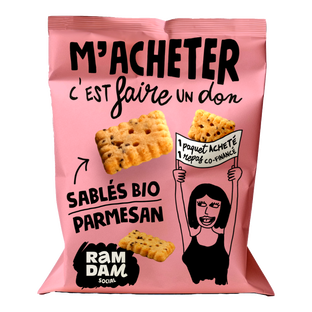 Sablés apéritifs parmesan et graines de chia bio