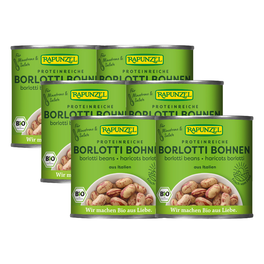 Bio Borlotti Bohnen, Karton 6 Stk.