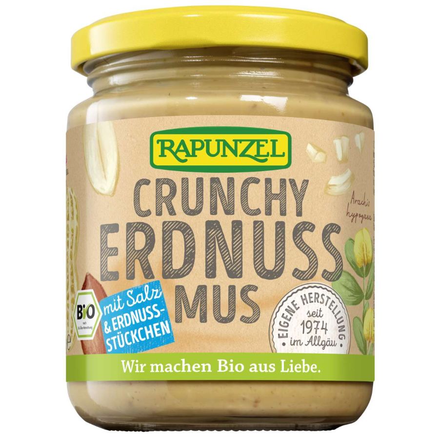 Bio Erdnussmus Crunchy mit Salz