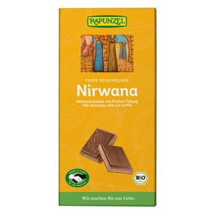 Bio Schokolade Nirwana Milch mit Praliné-Füllung