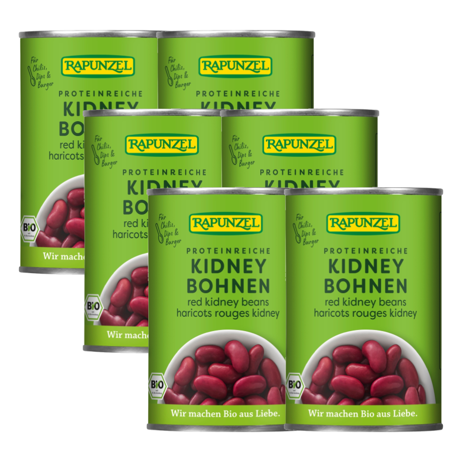 Bio Rote Kidney Bohnen in der Dose, Karton 6 Stk.
