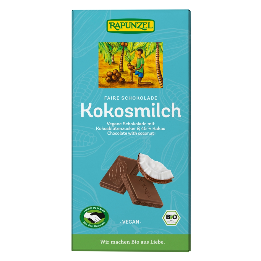 Bio Schokolade mit Kokosmilch, vegan