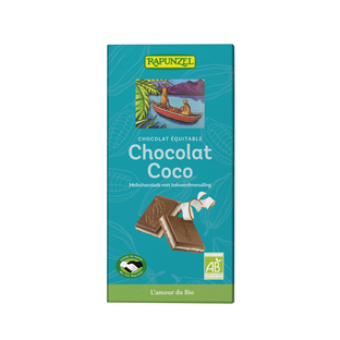 Chocolat au lait fourré à la noix de coco bio