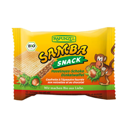 Gaufrette à l’épeautre fourrée aux noisettes et chocolat bio