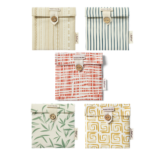 Pochette à goûter/sandwich en coton bio - motif surprise