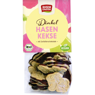 Bio Dinkel Hasenkekse Zartbitter, vegan