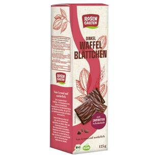 Bio Dinkel-Waffelblättchen Zartbitter