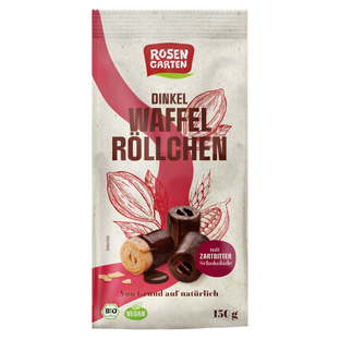 Bio Dinkel-Waffelröllchen Zartbitter
