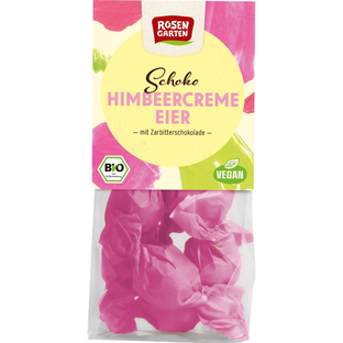 Bio Schokoeier Zartbitter mit Himbeercreme, vegan