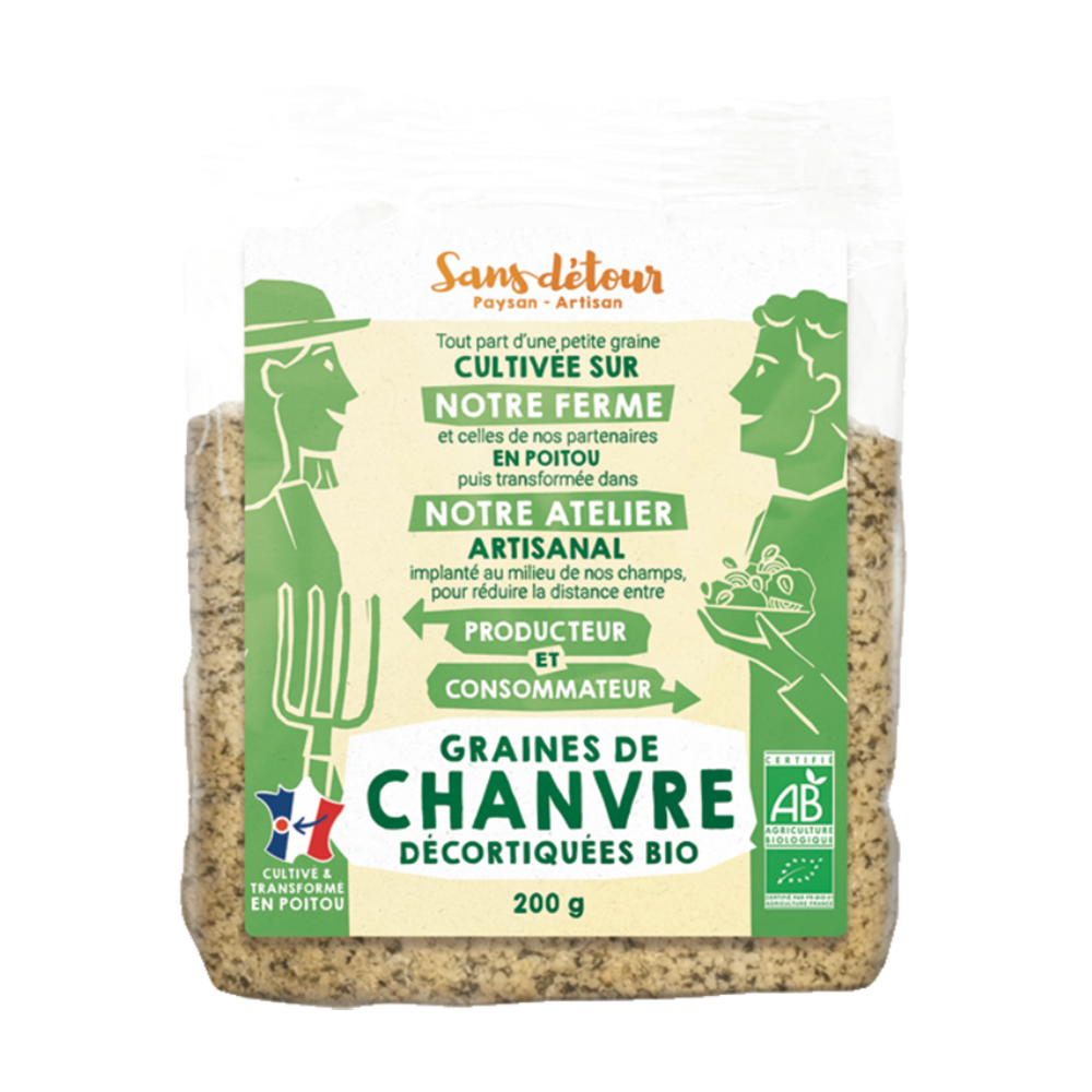 Graines de chanvre décortiquées bio