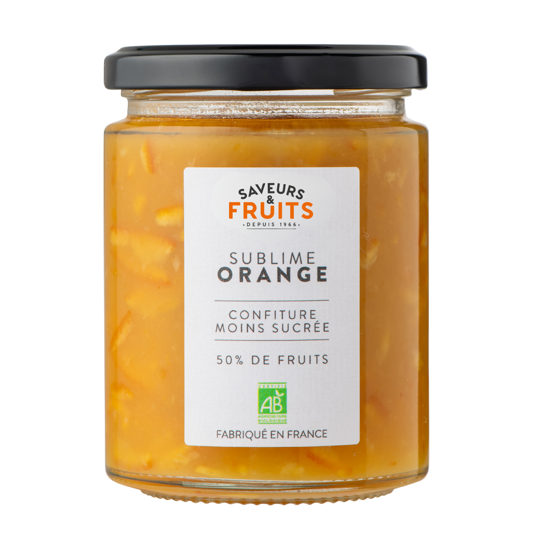 Confiture extra d'orange moins sucrée bio