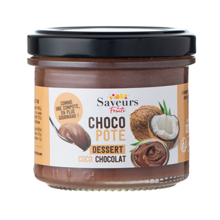 Dessert chocopote pomme coco chocolat noir bio