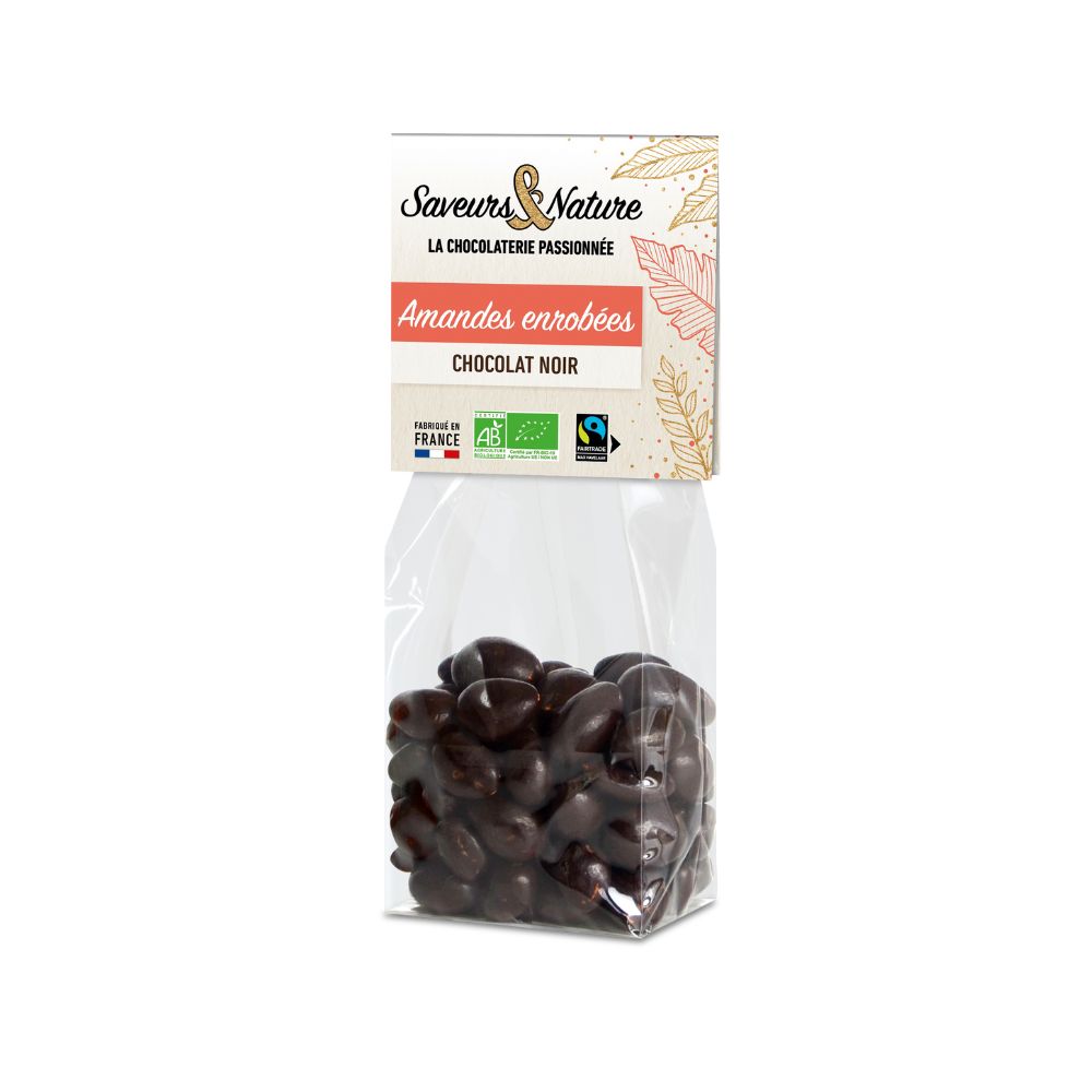 Sachet d’Amandes Entières au Chocolat Noir Bio Équitable