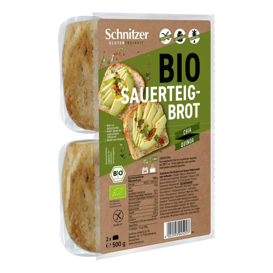 Bio Sauerteigbrot Chia&Quinoa, glutenfrei