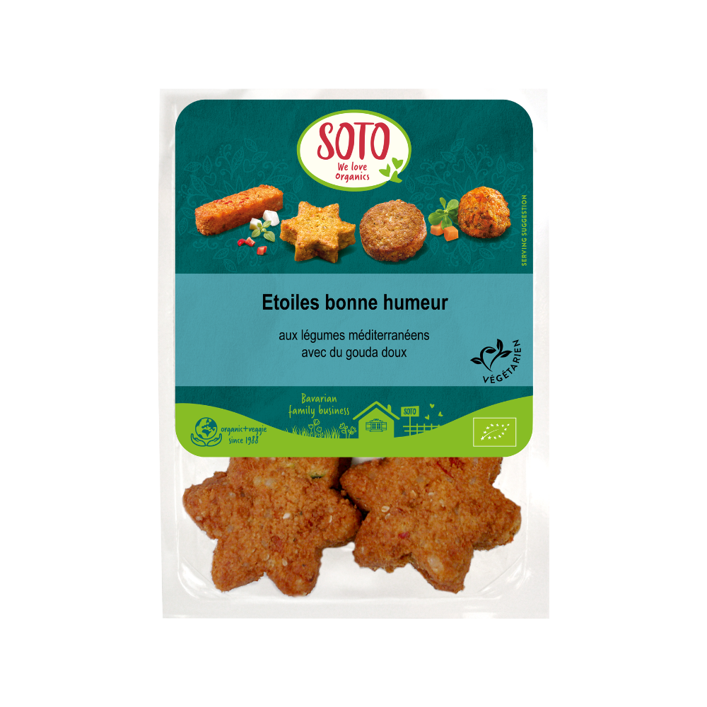 Bouchées étoiles légumes et fromage bio