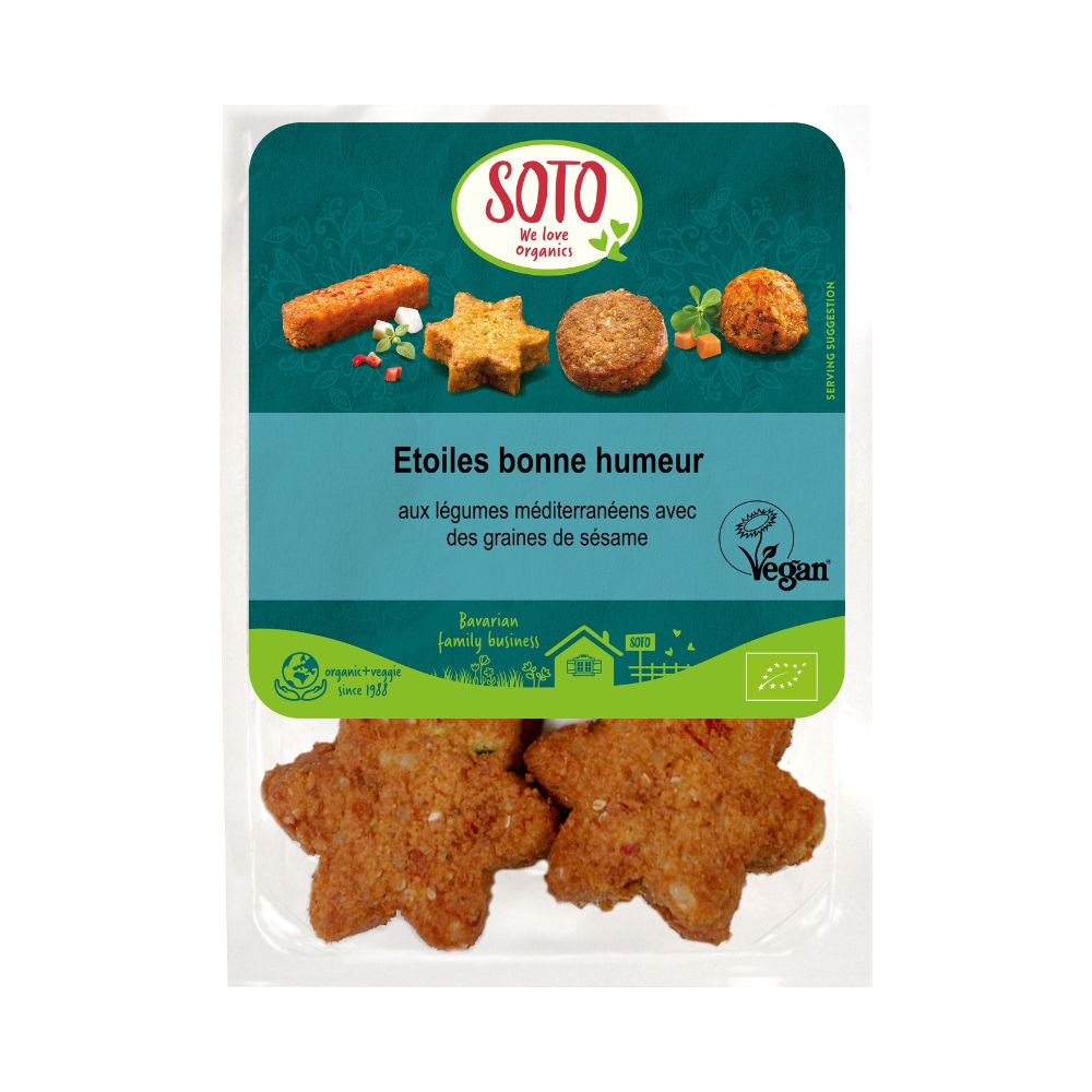 Bouchées etoiles légumes et sésame bio