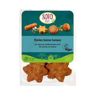 Bouchées etoiles légumes et sésame bio