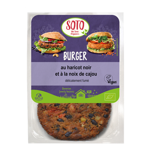 Galette burger haricots noirs et noix de cajou bio
