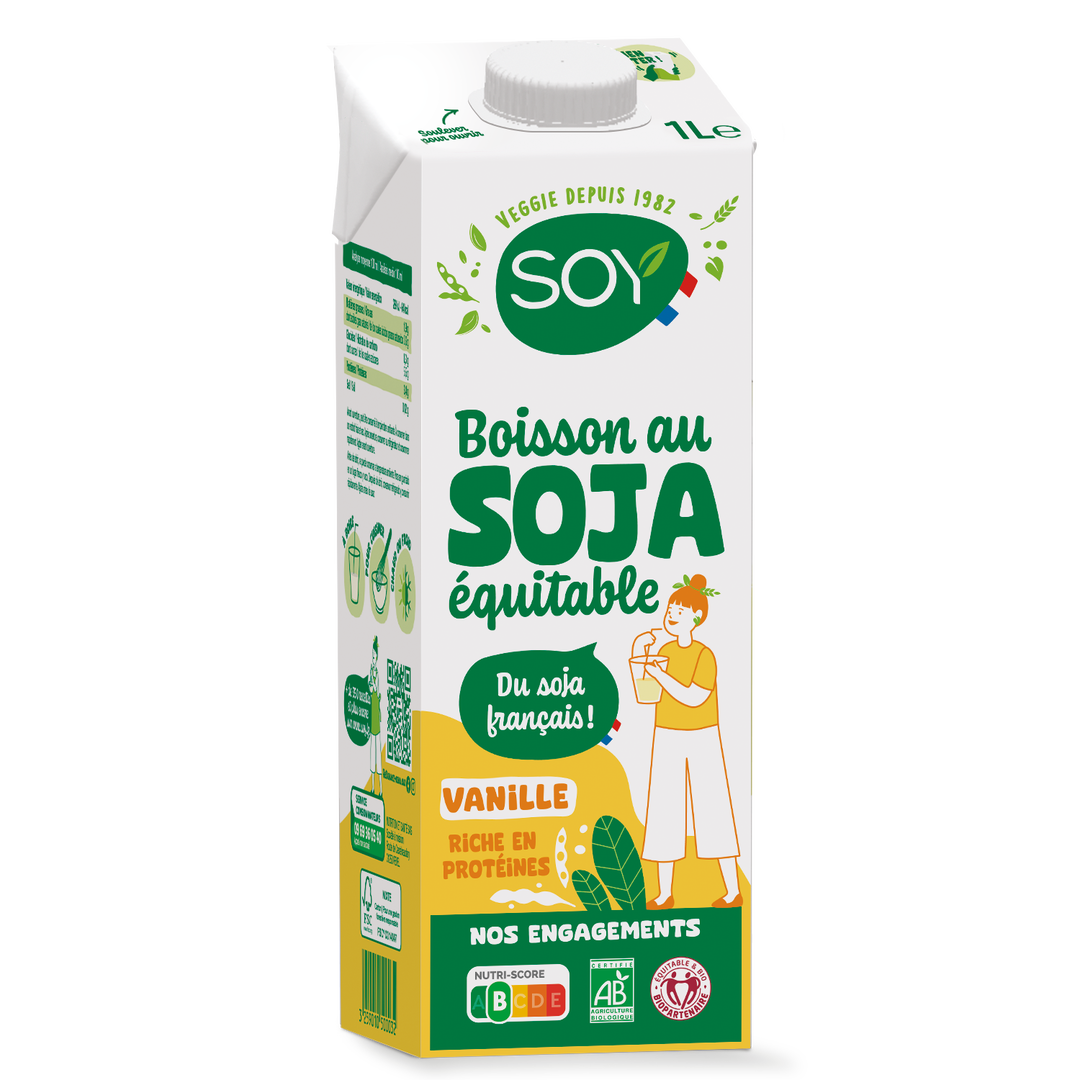Boisson soja vanille bio et équitable