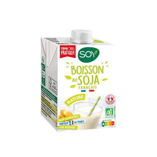 Boisson soja nature bio et équitable