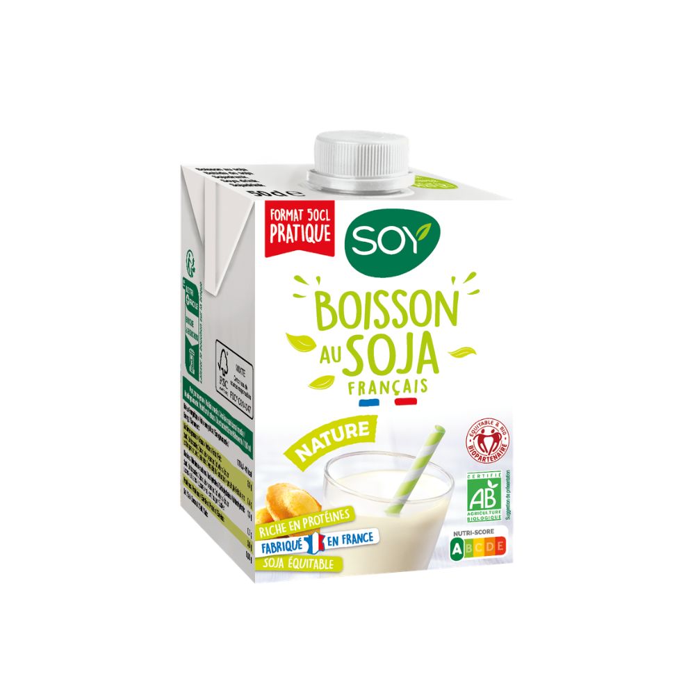 Boisson soja nature bio et équitable