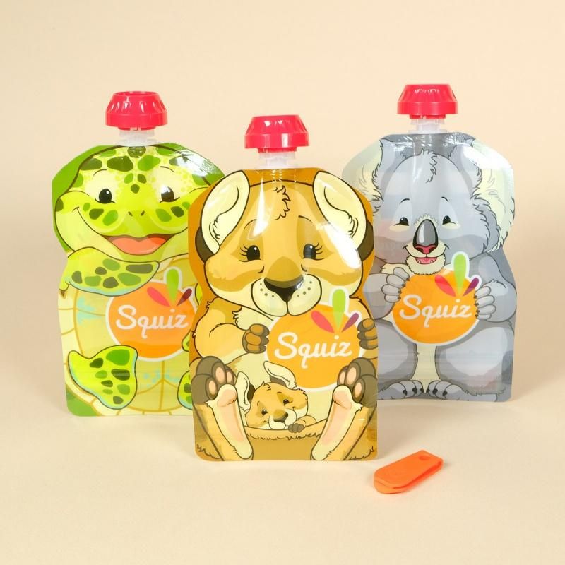 Squiz -- Gourdes réutilisables australie 130 ml + 1 squiz'zip - Lot de 3 main image 1