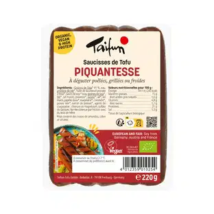 Saucisses de tofu piquantesse bio