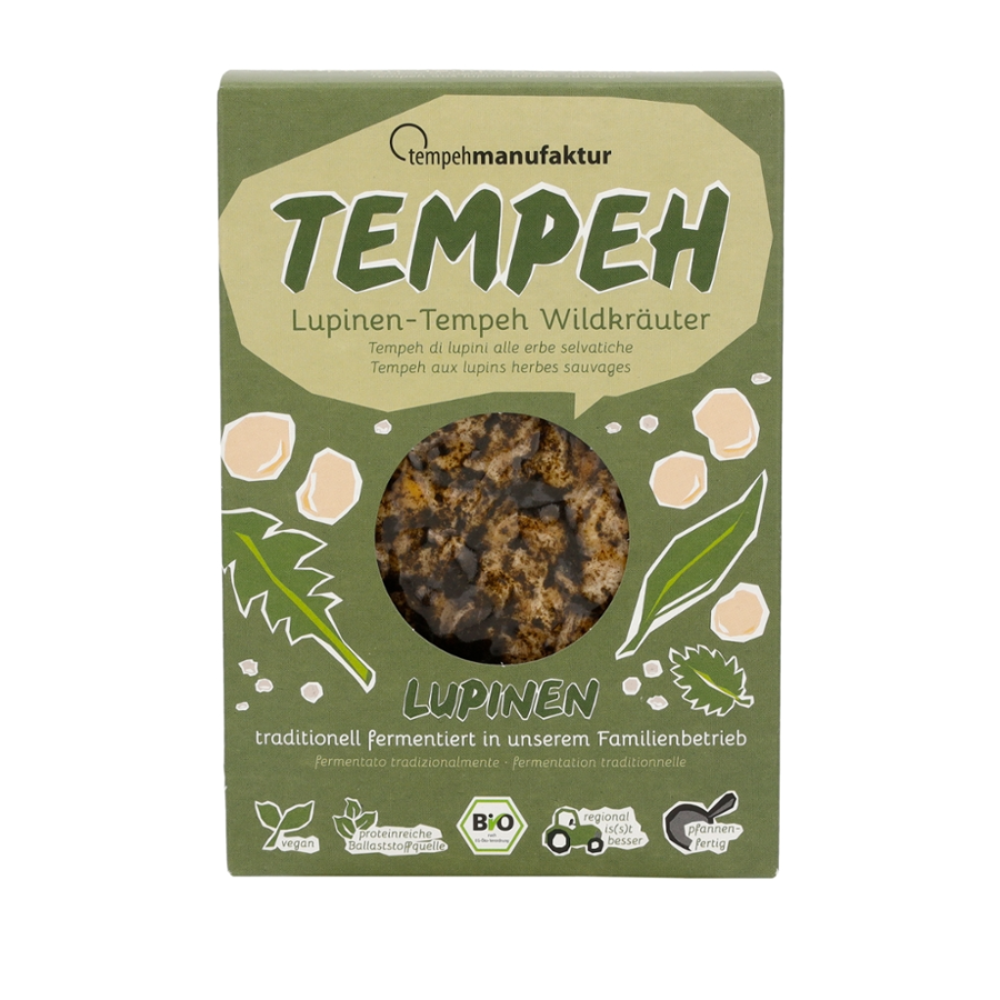 Bio Lupinen-Tempeh Wildkräuter